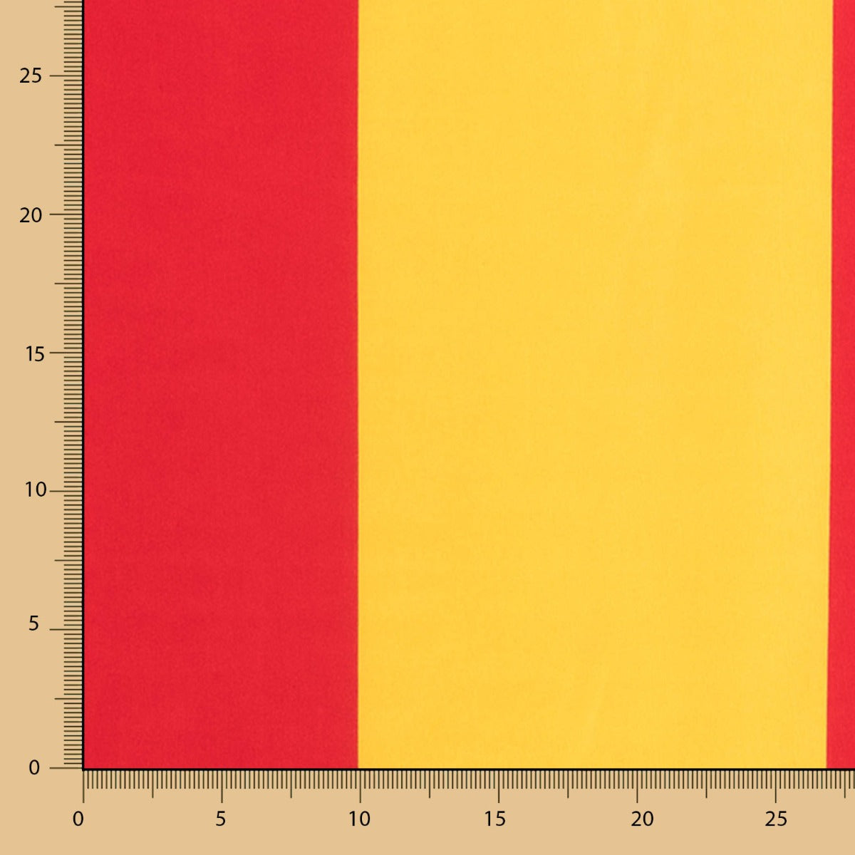 Stoffrest katalanische Senyera-Flagge, Breite 145 cm – verschiedene Maße x Breite 145 cm - Ribes y Casals
