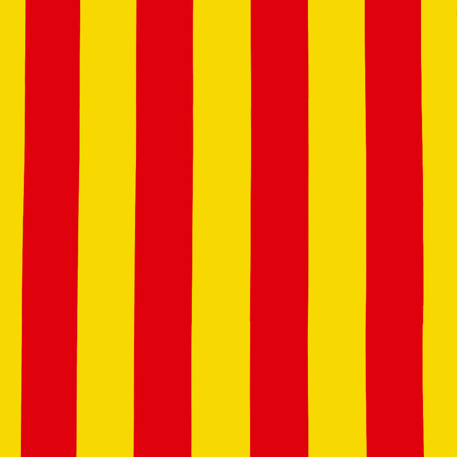 Stoffrest katalanische Senyera-Flagge, Breite 145 cm – verschiedene Maße x Breite 145 cm - Ribes y Casals