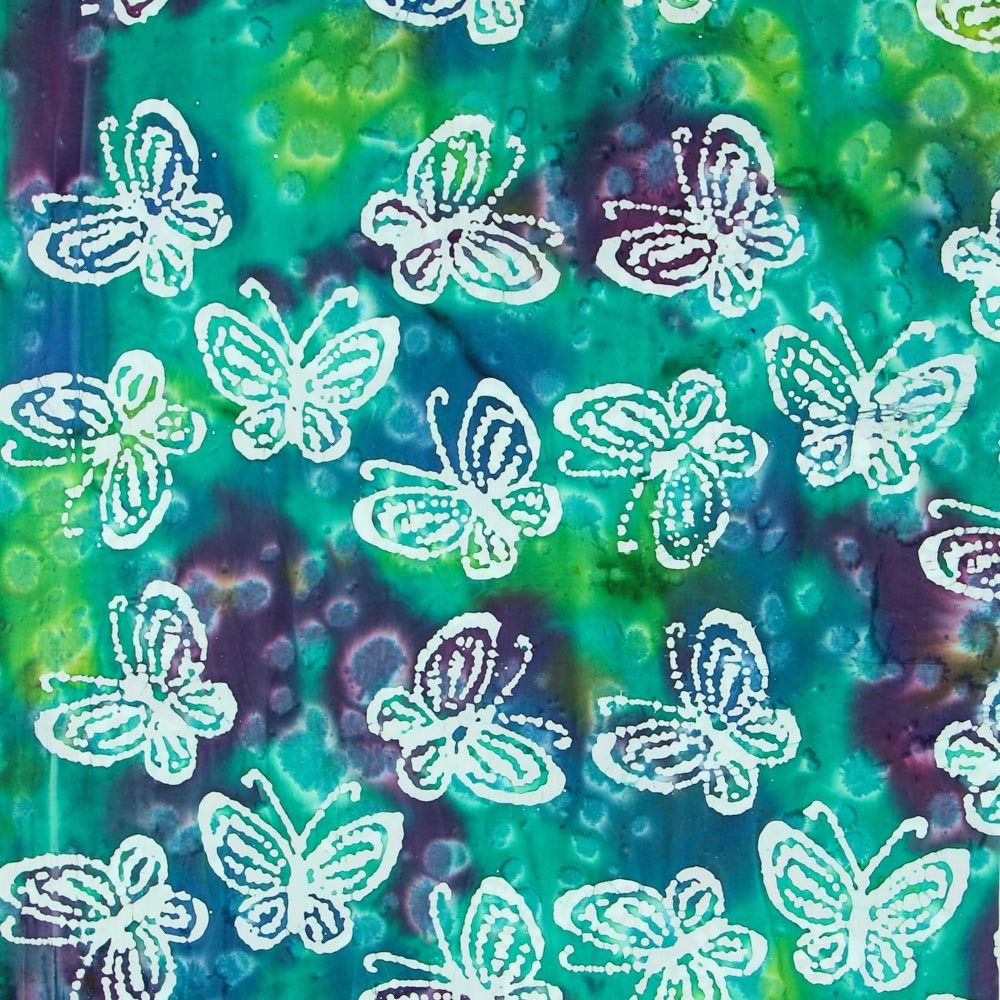 Batik Blaue Schmetterlinge - Ribes y Casals