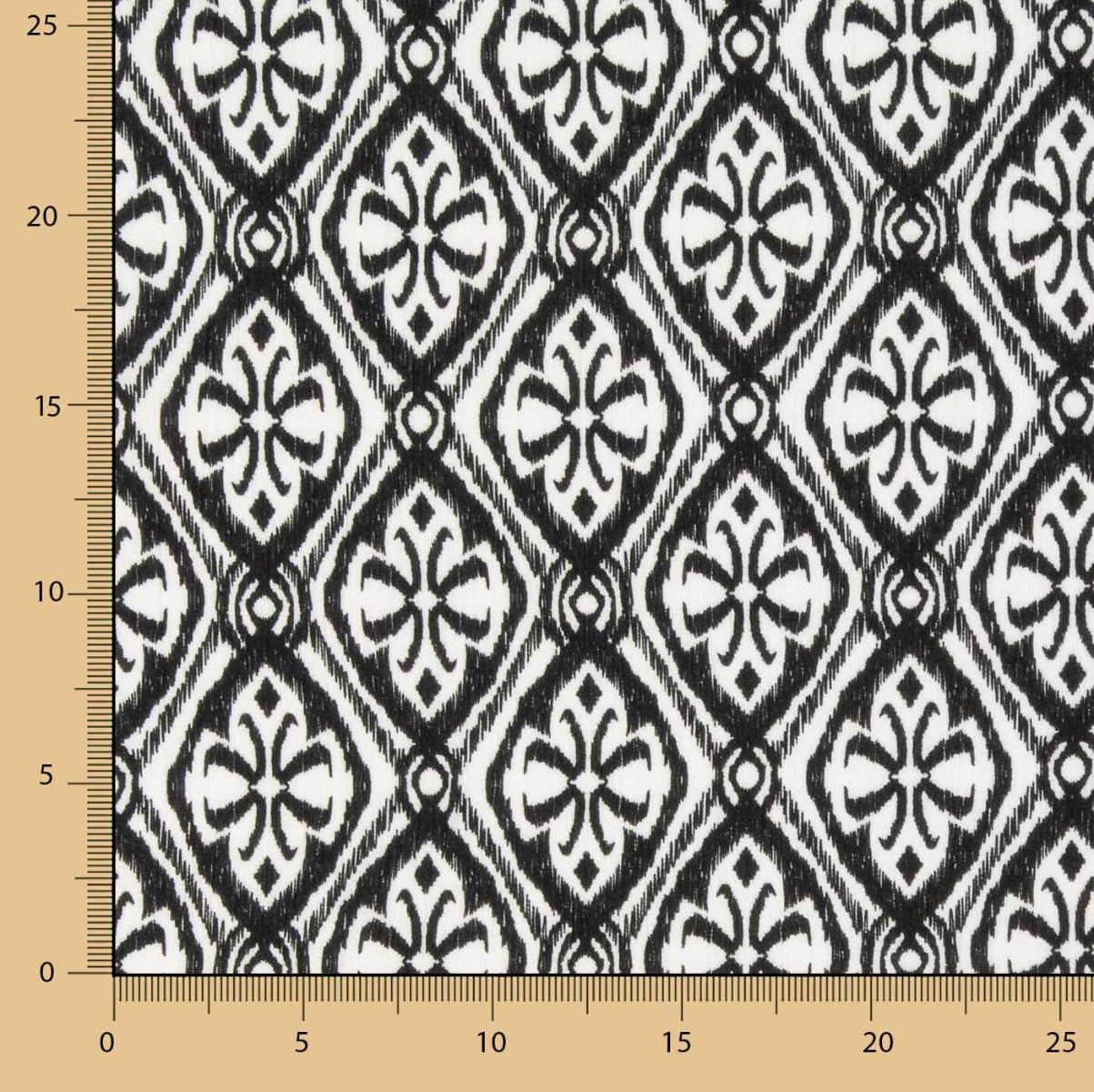 Bambula Viskose Batik Schwarz - Ribes y Casals
