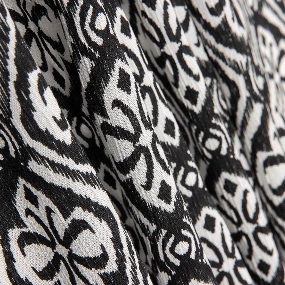 Bambula Viskose Batik Schwarz - Ribes y Casals