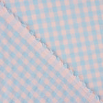 Seersucker Batiste Retal Vichy Soft Blau und Rosa - 145 cm breit - Ribes y Casals