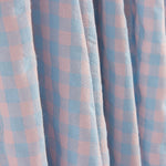 Seersucker Batiste Retal Vichy Soft Blau und Rosa - 145 cm breit - Ribes y Casals