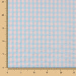 Seersucker Batiste Retal Vichy Soft Blau und Rosa - 145 cm breit - Ribes y Casals
