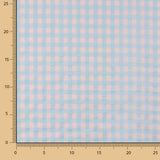 Seersucker Batiste Retal Vichy Soft Blau und Rosa - 145 cm breit - Ribes y Casals