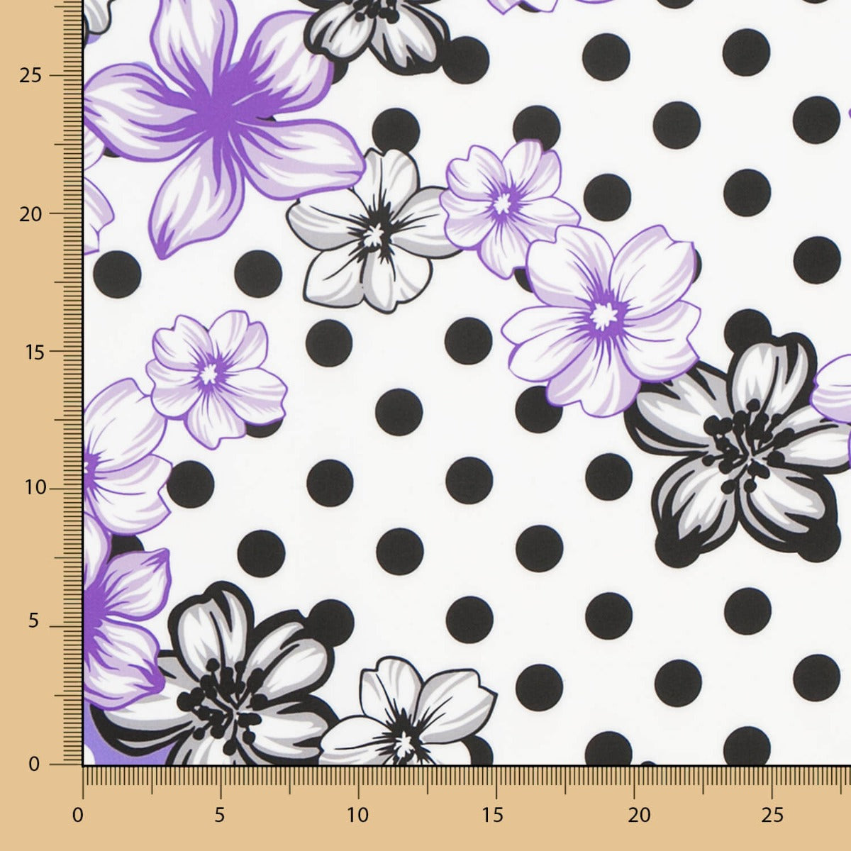 Bielastic Flower Polka Dots Mix Mauve - Ribes y Casals