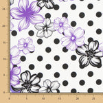 Bielastic Flower Polka Dots Mix Mauve - Ribes y Casals