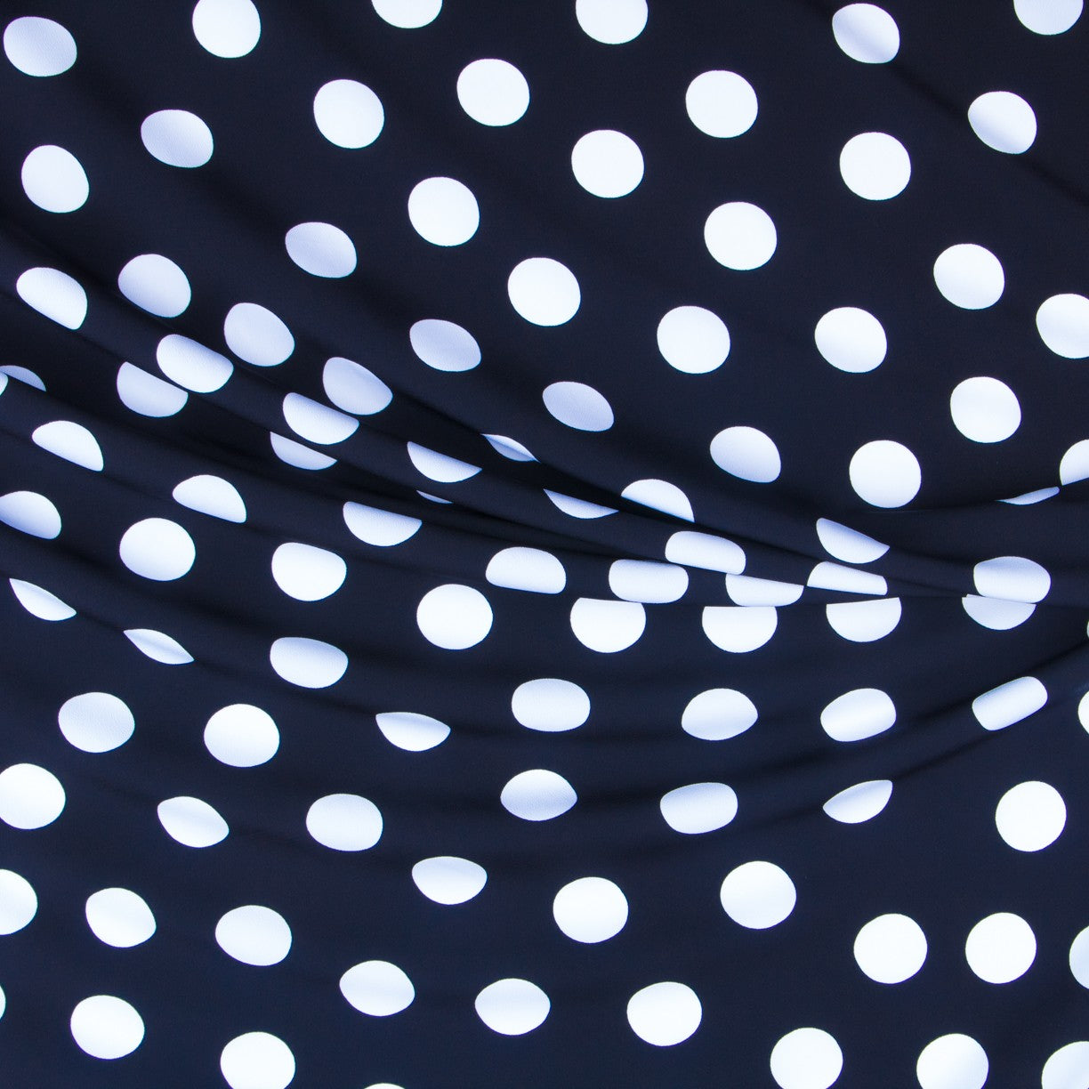 Bielástico Polka Dots Marineblau Weiß - Ribes y Casals