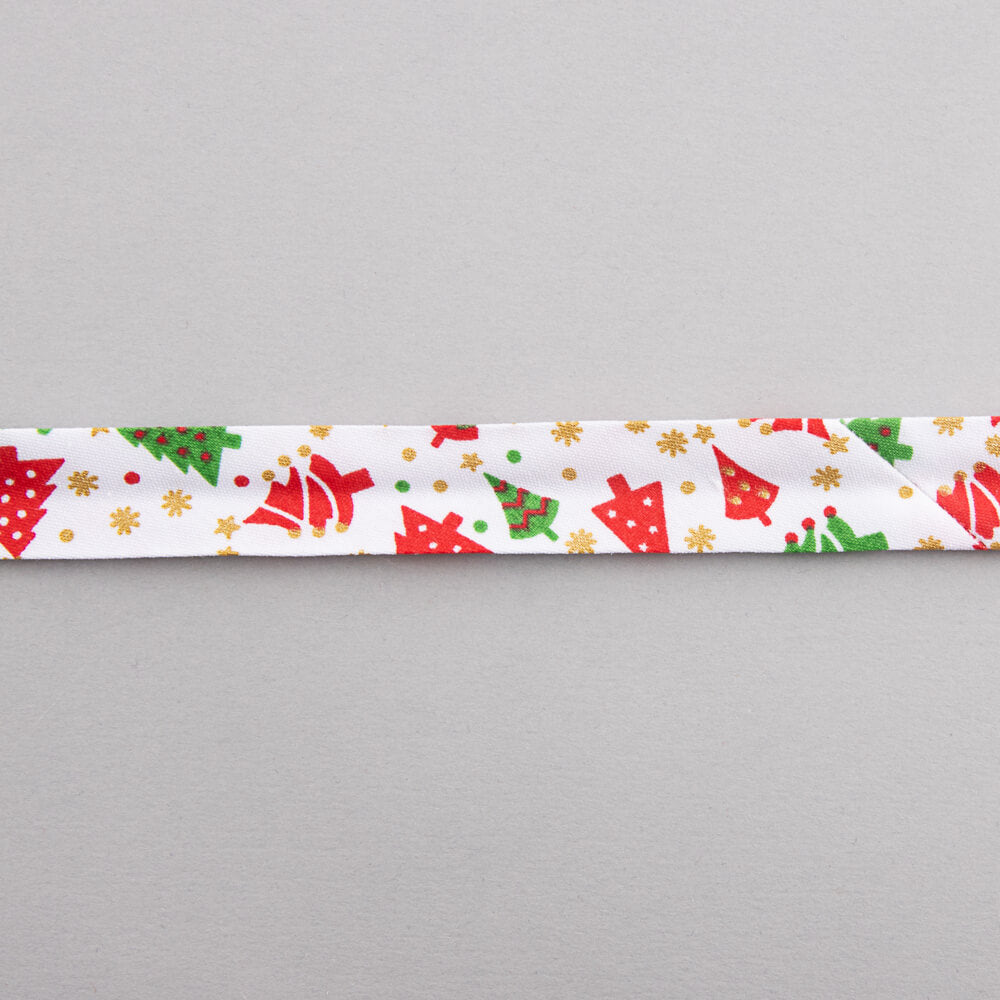 Weihnachtsbaum Bias Tape Weiß 18mm - Ribes y Casals