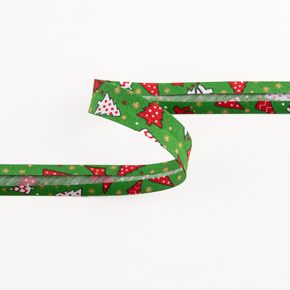 Bias Tape Weihnachtsbaum Grün 18mm - Ribes y Casals