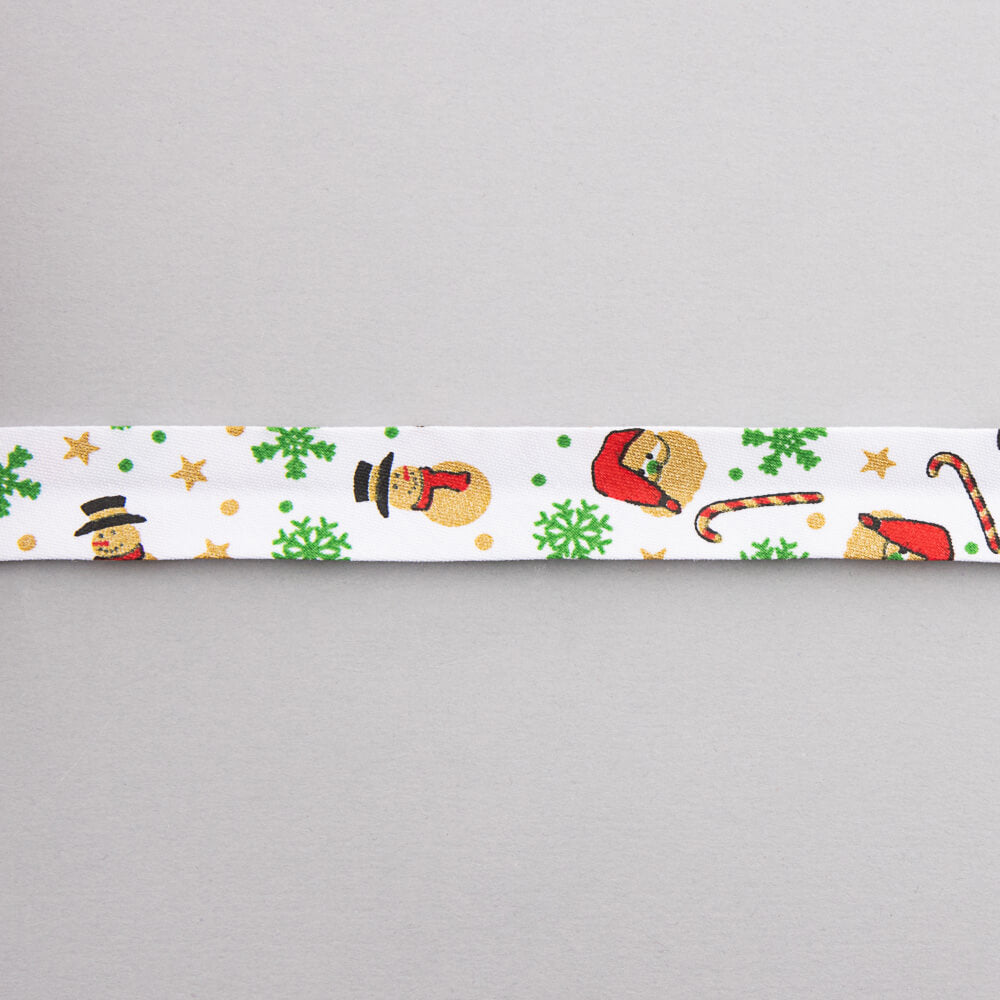 Bias Tape Weihnachtspuppen Weiß 18mm - Ribes y Casals