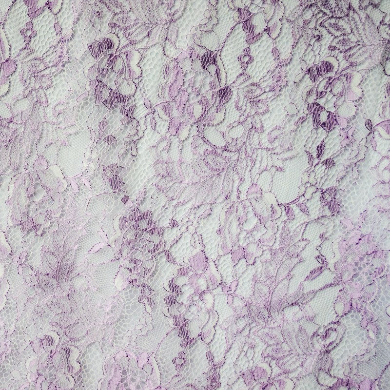 Helle fliederfarbene Chantilly-Spitze - Ribes y Casals
