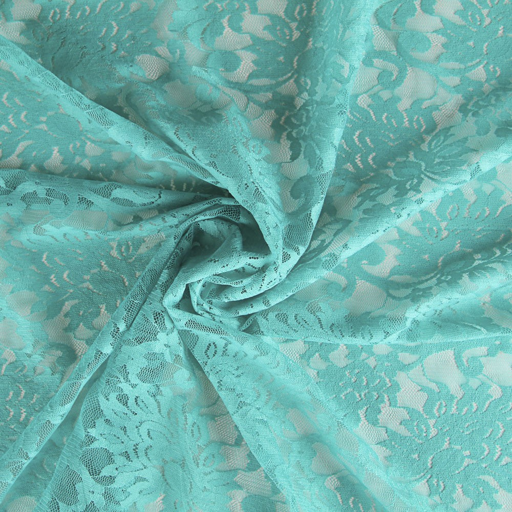 Spandex Türkis Blonda Blumen Spandex Türkis - Ribes y Casals