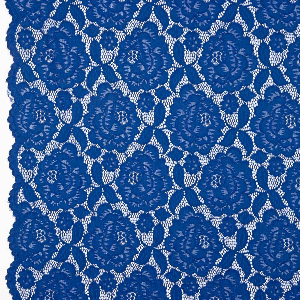 Blonda Blumen Spandex Blau - Ribes y Casals