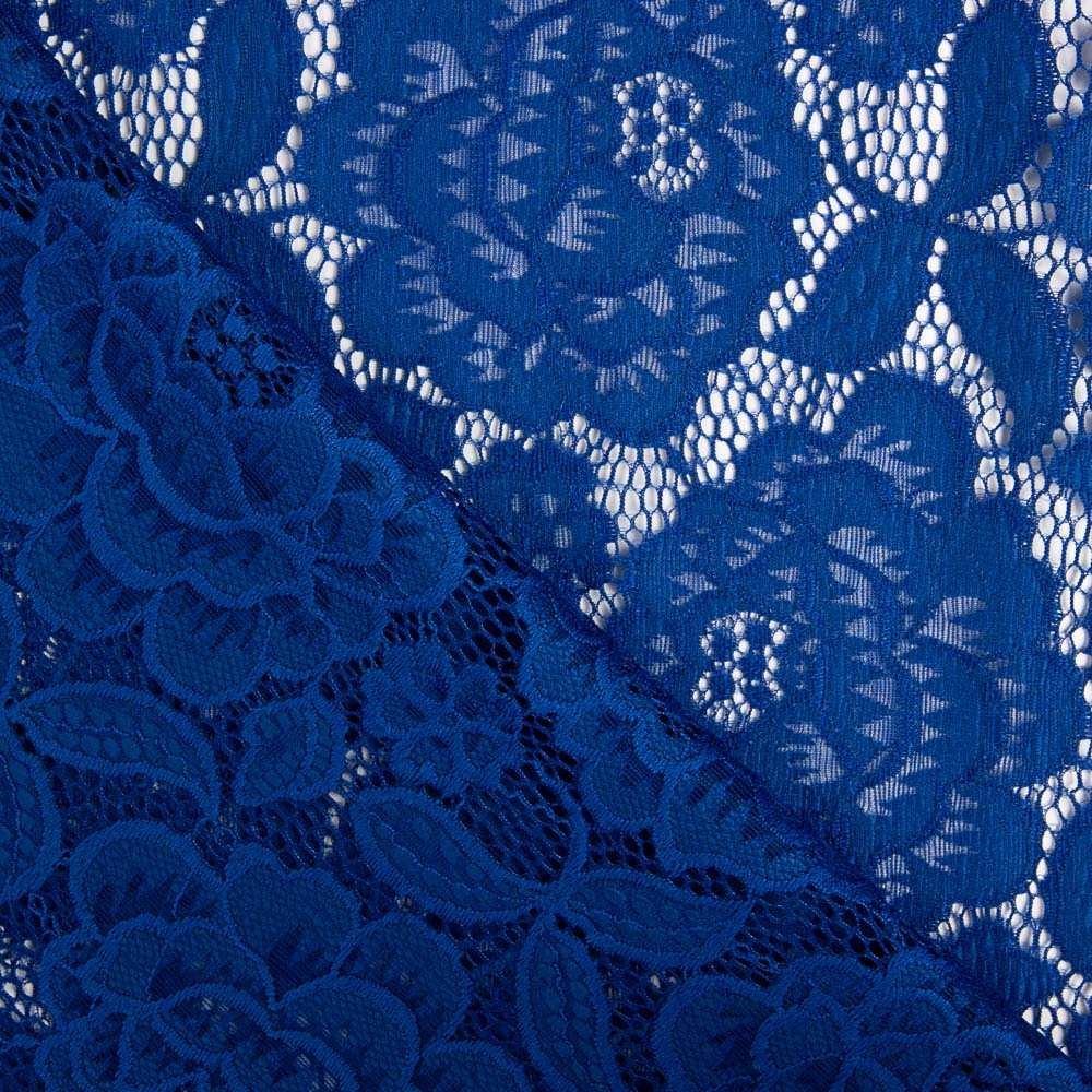 Blonda Blumen Spandex Blau - Ribes y Casals