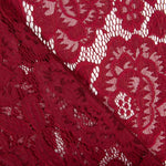 Granat Spandex Blonda Blumen Granat - mit Breite 145 cm - Ribes y Casals