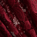 Granat Spandex Blonda Blumen Granat - mit Breite 145 cm - Ribes y Casals