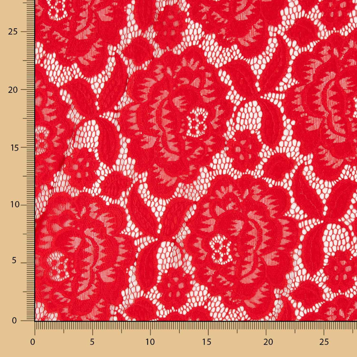 Blonda Blumen Spandex Rot - Ribes y Casals