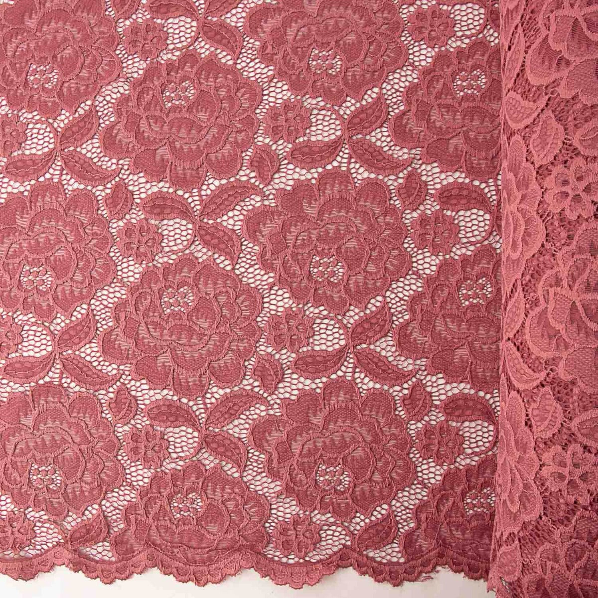 Blonda Flowers Spandex Rosa Rhabarber Rosa - Ribes y Casals