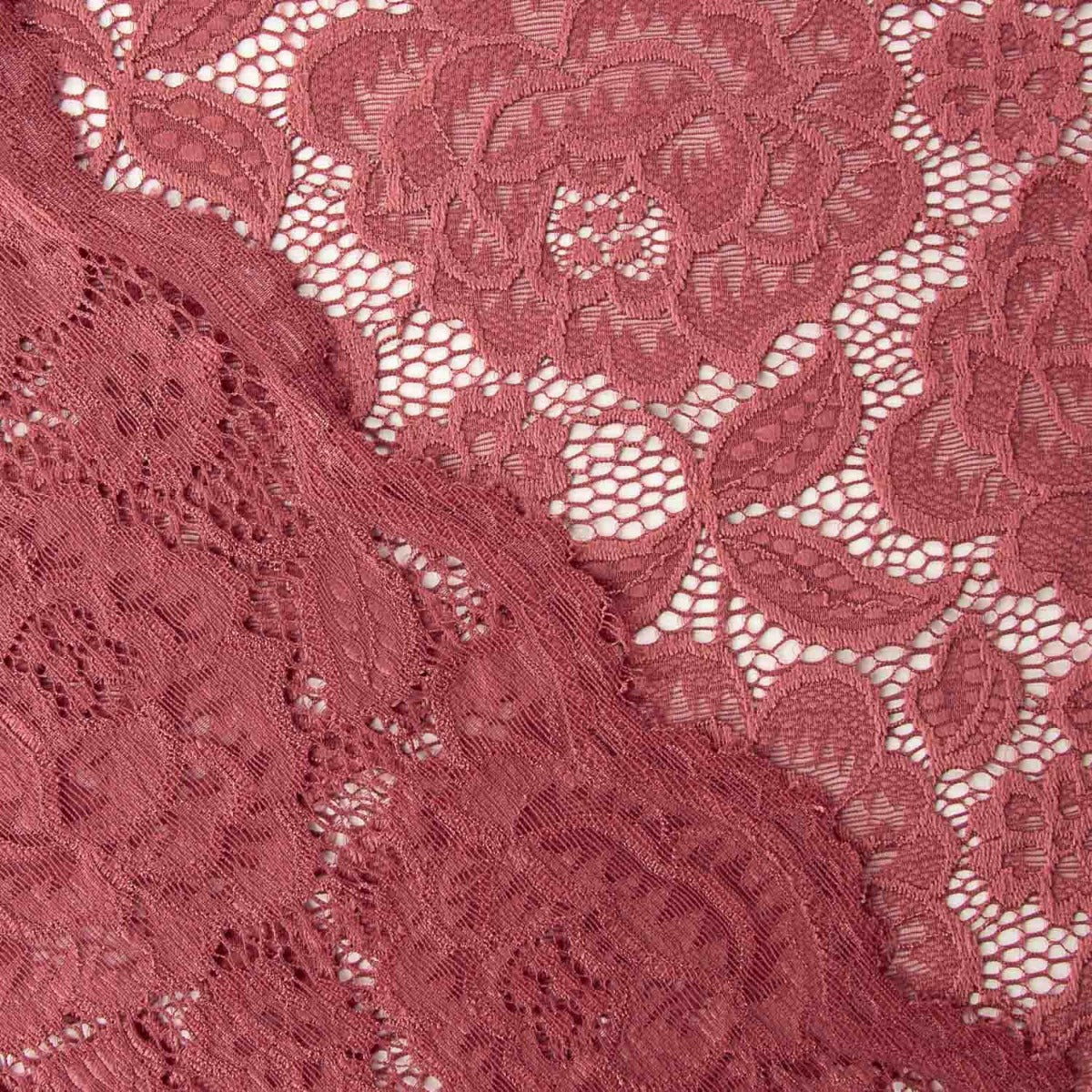 Blonda Flowers Spandex Rosa Rhabarber Rosa - Ribes y Casals