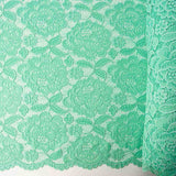 Blonda Blumen Spandex Aqua Grün - Ribes y Casals