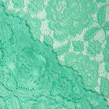 Blonda Blumen Spandex Aqua Grün - Ribes y Casals