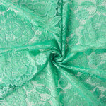 Blonda Blumen Spandex Aqua Grün - Ribes y Casals