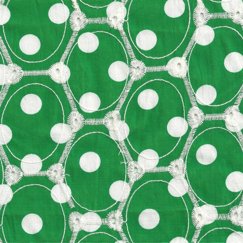 Stickerei Polka Dots Grüner Hintergrund - Ribes y Casals