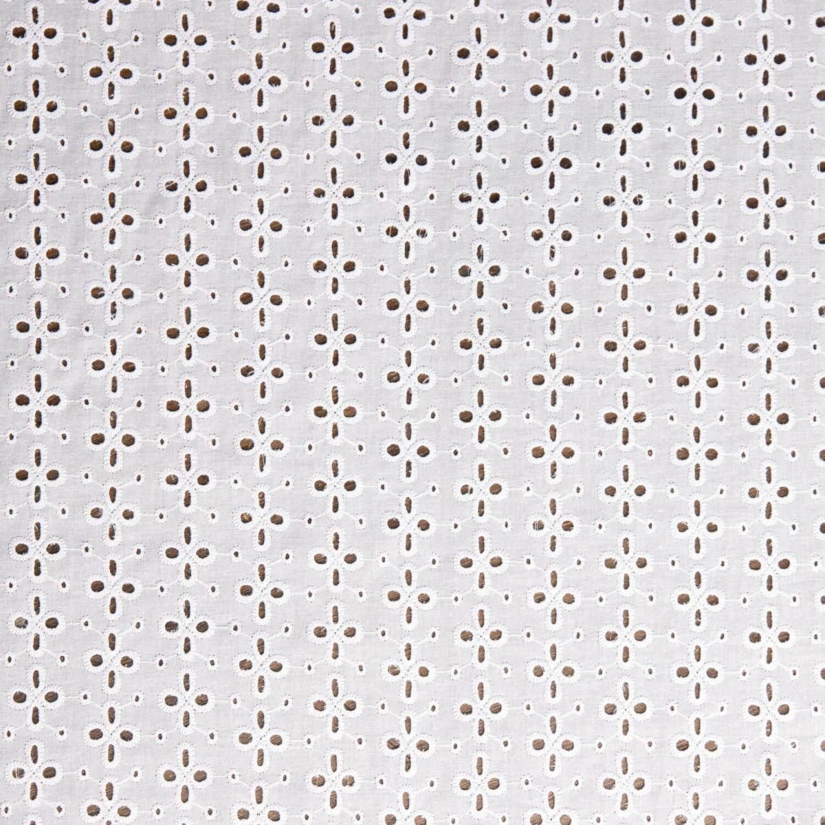 Weiße Blumenstickerei Weißer Stickereistoff 200x145 cm - Ribes y Casals