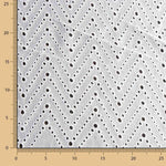 Schweizer Weiß Chevron-Stickerei - Ribes y Casals