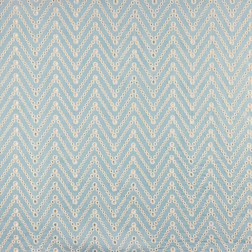 Schweizer Blau Chevron-Stickerei - Ribes y Casals
