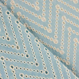 Schweizer Blau Chevron-Stickerei - Ribes y Casals