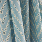 Schweizer Blau Chevron-Stickerei - Ribes y Casals