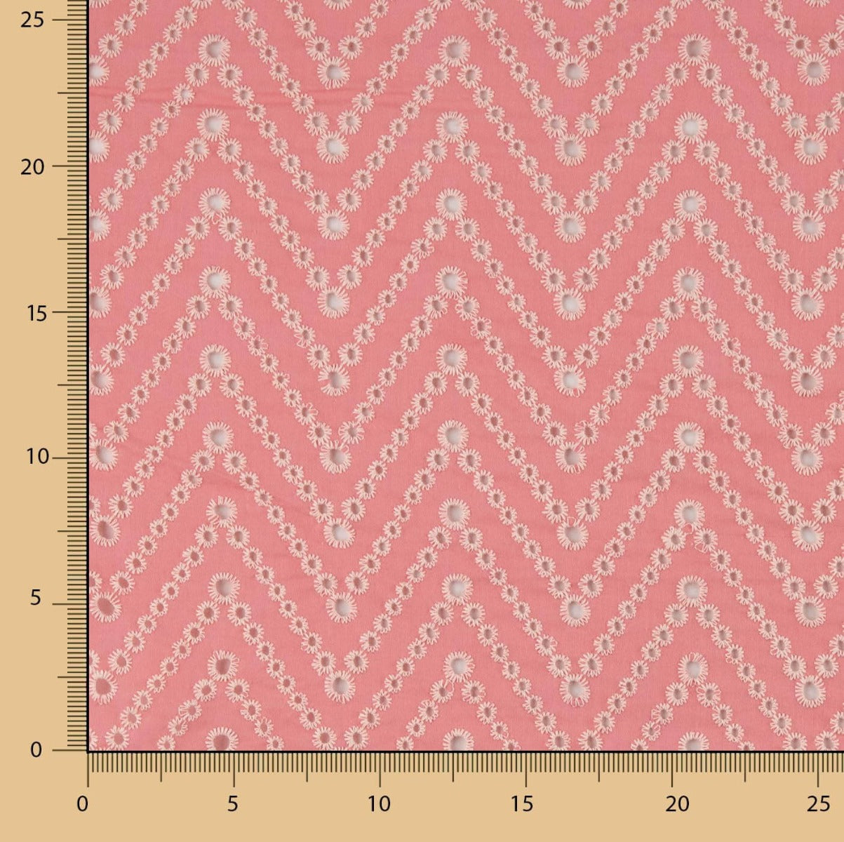 Schweizer Chevron Korallenstickerei - Ribes y Casals