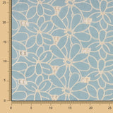 Reststück mit Schweizer Stickerei, blaue Margeriten – verschiedene Maße x Breite 140 cm - Ribes y Casals