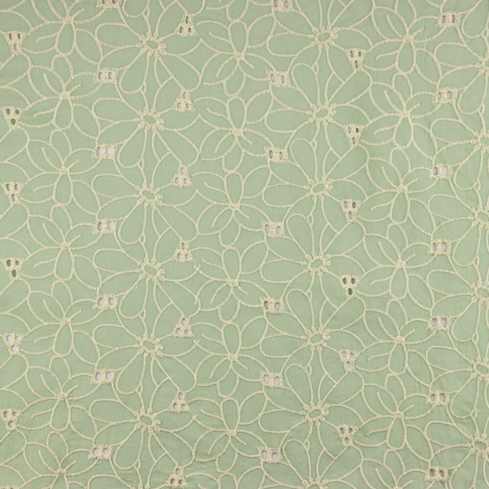 Swiss Green Daisy Stickerei - Ribes y Casals