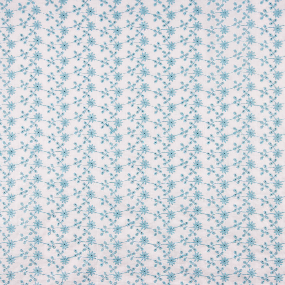 Schweizer Stickerei Mini Blume Blau - Ribes y Casals