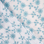Schweizer Stickerei Mini Blume Blau - Ribes y Casals