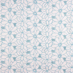 Schweizer Stickerei Daisy Blue Margin - Ribes y Casals