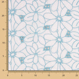 Schweizer Stickerei Daisy Blue Margin - Ribes y Casals
