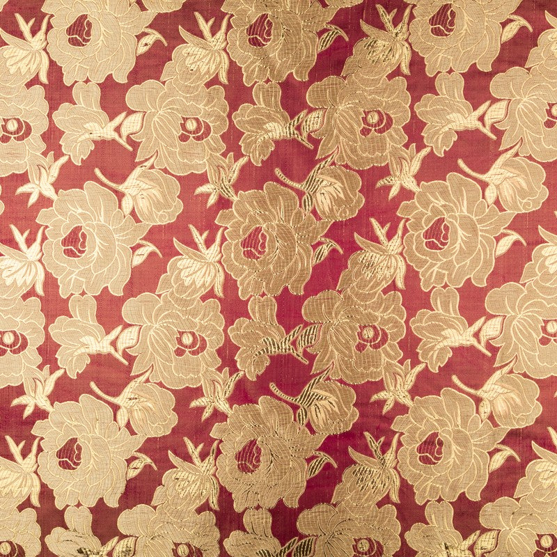 Brokat Fantasie Blume Wein - Ribes y Casals