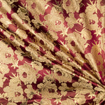 Brokat Fantasie Blume Wein - Ribes y Casals