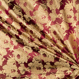 Brokat Fantasie Blume Wein - Ribes y Casals