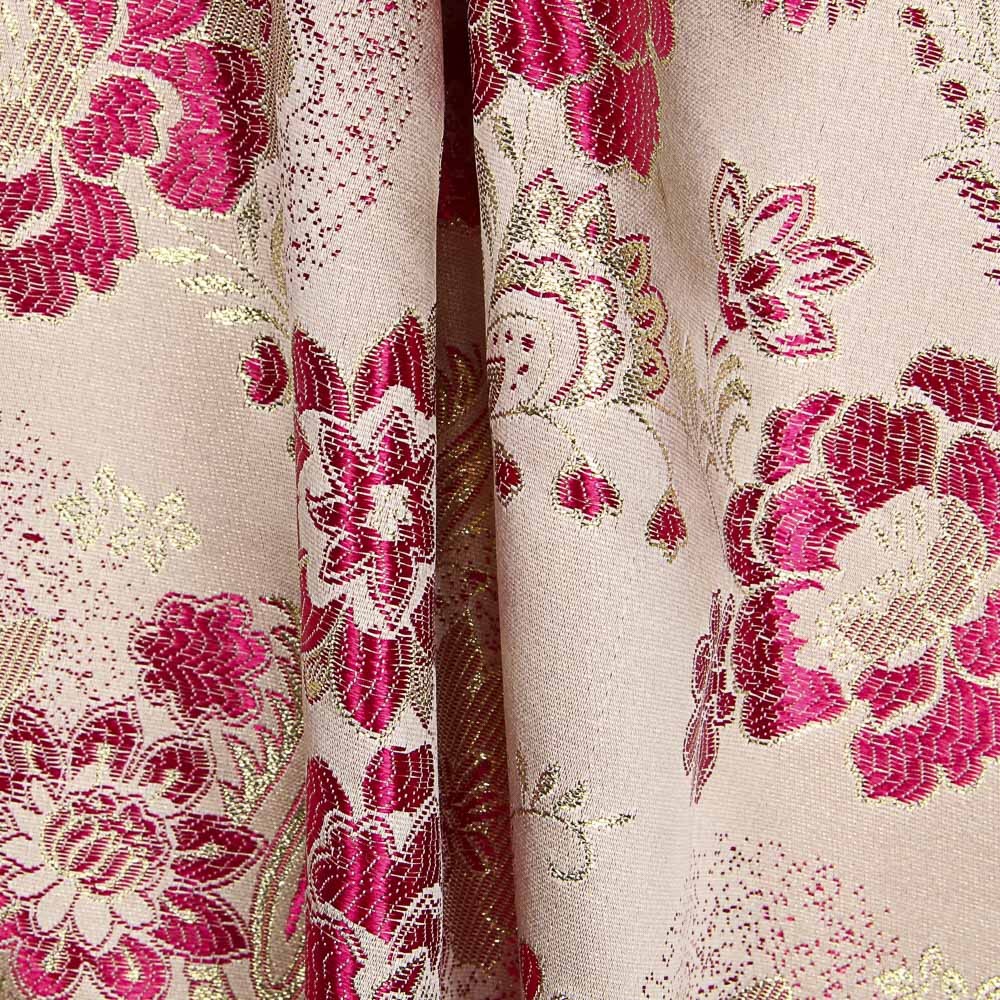 Lurex Brokat Floral Fuchsia - Ribes y Casals