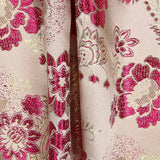 Lurex Brokat Floral Fuchsia - Ribes y Casals