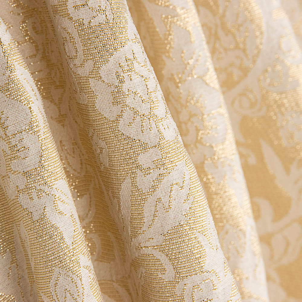 Gold Geometrischer Brokat - Ribes y Casals