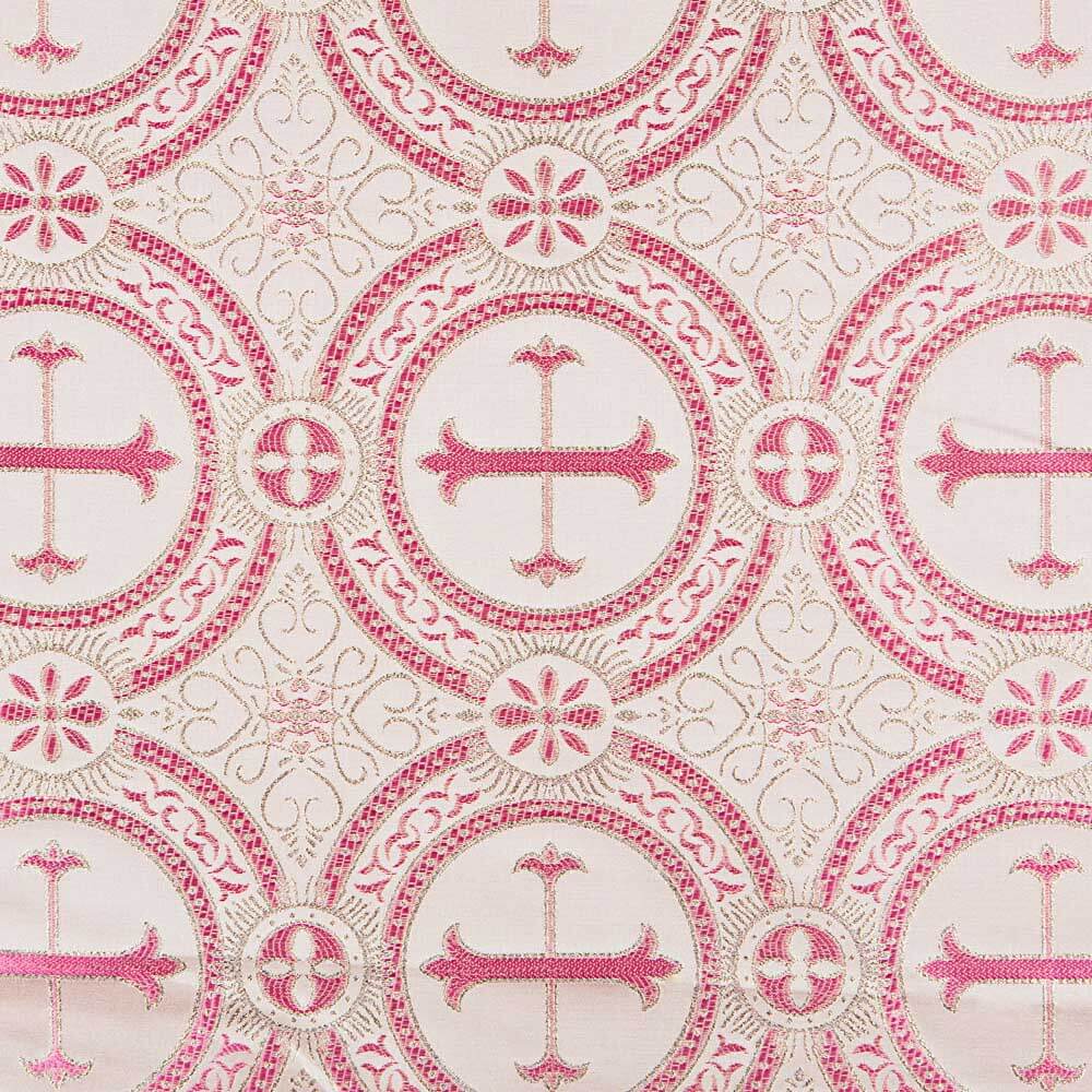 Brokat Lurex Kreuz Fuchsia - Ribes y Casals
