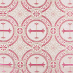 Brokat Lurex Kreuz Fuchsia - Ribes y Casals