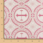 Brokat Lurex Kreuz Fuchsia - Ribes y Casals