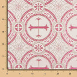 Brokat Lurex Kreuz Fuchsia - Ribes y Casals